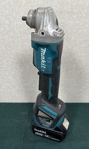 §綺麗【 マキタ / makita 100mm充電式ディスクグラインダ GA418D 18V バッテリー1個 コードレス 変速ダイヤル付き】P06349