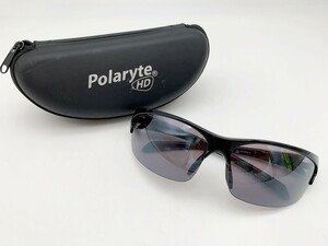 送料無料 中古 Polaryte HD ポラライト サングラス XB2050-1 ケース付き スポーツ用 黒 引取歓迎 茨城県常陸大宮市根本 0705や5 A1 定150