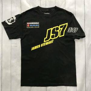 ヨシムラ SUZUKI スズキ JS7 JAMES STEWART ジェームズ・スチュワート モトクロスバイク レーシングチーム 両面プリント Tシャツ Mサイズ