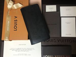 早い者勝ち！本物保証！LOUIS VUITTONルイヴィトン黒エピ ポルトフォイユ長財布