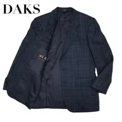 【美品】DAKS ダックス テーラードジャケット ブレザー チェック柄 ウール