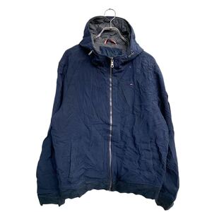 TOMMY HILFIGER ナイロンジャケット Ｌサイズ トミーヒルフィガー ネイビー 古着卸 アメリカ仕入 t2411-4352