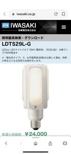 岩崎電機 LEDライトバルブ LDTS29L-G 未使用在庫品