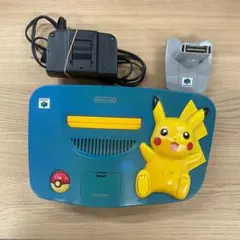 Nintendo 64 ピカチュウ ブルー＆イエロー 通電確認のみ WW6162