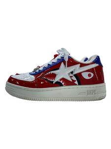 A BATHING APE◆ローカットスニーカー/24cm/RED/エナメル