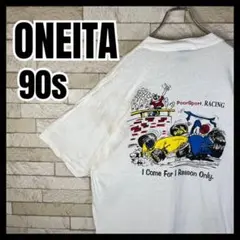 90s ONEITA Tシャツ バックプリント シングルステッチ ヴィンテージ