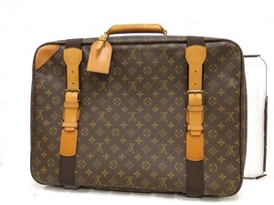 ◆LOUIS VUITTON ルイ・ヴィトン◆モノグラム サテライト◆トアル地 カーフ レザー 本革◆トランク◆ブラウン系 ゴールド金具◆A8384