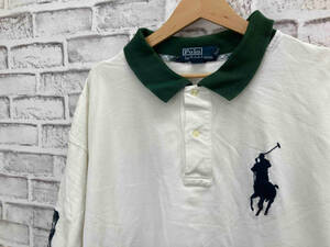 POLO by RALPH LAUREN ポロ ラルフローレン ポロシャツ 半袖 ロゴマーク刺繍 3 サイズ3XB BIG ホワイト x グリーン