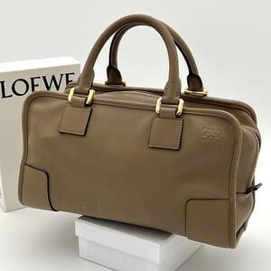 LOEWE ロエベ アマソナ28 ブラウン ゴールド金具 ハンドバッグ アナグラム レディース ミニボストン レザー 保存袋 トラベル 旅行