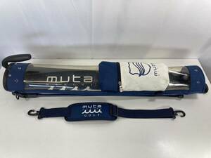 MUTA MARINE GOLF ムータマリンゴルフ クラブケース スタンドサブバッグ セルフスタンド式 ブルー 現状品