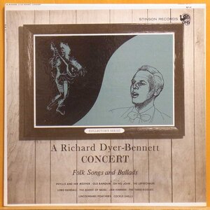 ◎コーティング・カバー/赤盤!良品!★Richard Dyer Bennett(リチャード ダイアー ベネット)『Concert』USオリジ?LP #62059