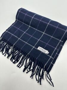 希少/美品/burberrys/カシミヤ マフラー/ネイビー/バーバリー ロンドン ノバチェック ギガチェック ウール ストー burberry london