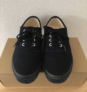 ★ SOIL ソイル LACE-UP SNEAKER レースアップ スニーカー 黒 37 (23.5cm) キャンバス ローカット CNSL1301 ★