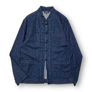 A・P・C Denim Chinajacket coverall デニム チャイナジャケット カバーオール サイズ:L インディゴブルー アーペーセー 店舗受取可