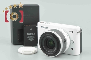 【中古】Nikon ニコン 1 J2 標準ズームレンズキット ホワイト シャッター回数僅少