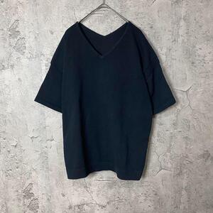 NAUW CLOSET L 半袖 Vネック Tシャツ レディース ブラック 無地