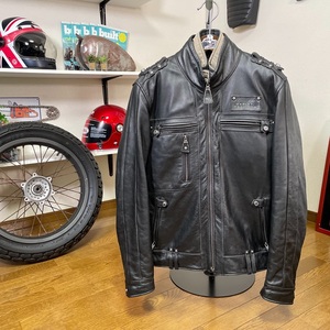 ◆世界限定1500着モデル☆Harley-Davidson ハーレーダビッドソン レザージャケット ブラック/M（XL相当）◆バイク 本革シングルライダース