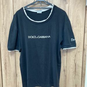 DOLCE&GABBANA 重ね着、ダメージ加工Tシャツ