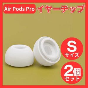 AirPods Pro イヤーチップ イヤーピース イヤホン 白 Sサイズ