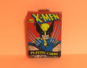 【未使用品！当時物？】X-MEN エックスメン USA製 原作イラスト使用トランプ【説明カード入り】