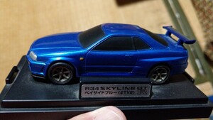 1/43 MTECH R34 スカイラインGT-R ベイサイドブルー ミニカー