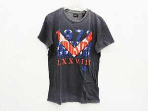 ◇【DIESEL ディーゼル】プリント ダメージ 半袖Tシャツ S