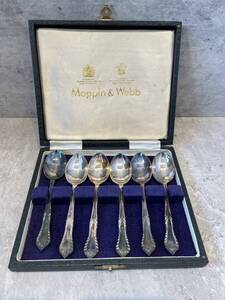 【トレモ】Mappin&Webb マッピン＆ウェブ ティースプーン 6本セット 箱付 長さ１２cm 高品質銀メッキ製 王室御用達ブランド