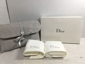 [K-2025] Dior ノベルティ 未使用品 タオルセット★バッグ入り クリスチャンディオール☆売り切り 1000円スタート!!