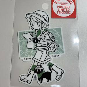 限定品☆ シウチトモミ　　猫好き女の子　黒猫　クロネコ　可愛い　B-SIDE LABEL ビーサイドレーベル　ステッカー　シール　 リミテッド