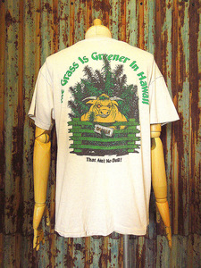 ビンテージ80’s●Pakalolo HawaiiマリファナプリントポケットTシャツ白size L●241025k1-m-tsh-ot 1980sハワイ古着メンズ