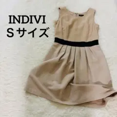 INDIVI  インディヴィ　ノースリーブワンピース　シルク　  サイズ36