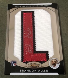 2010 TOPPS FINEST Brandon Allen LETTER PATCH RC Auto #/284 元ソフトバンクホークス 来日外国人 ブランドン・アレン直筆サインカード