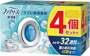 ファブリーズ 消臭芳香剤 W消臭 トイレ用 ブルー・シャボン 6.3mLｘ4個