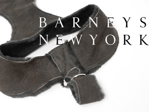 新品【BARNEYS NEWYORK】バーニーズニューヨーク極上素材のおしゃれムートン胴輪/小型犬～