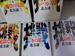 送料185円 ■ 挑戦シリーズ 全5巻揃い組 / 北方謙三《Ⅰ危険な夏 Ⅱ冬の狼 Ⅲ風の聖衣 Ⅳ風群の荒野 Ⅴいつか友よ 》 / 集英社文庫