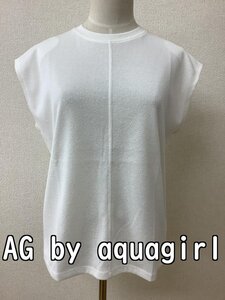 AG by アクアガール (aquagirl) タグ付き未使用 オフホワイトトップス パイル風生地 サイズM