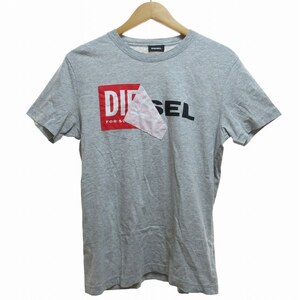 ディーゼル DIESEL Tシャツ カットソー 半袖 プリント S グレー /ES 0627 メンズ