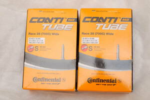 continental チューブ 42mm 2本 race 28 wide 700x25-32c 仏式 未使用 コンチネンタル