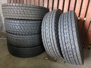 L320 送料無料【225/80R17.5 123/122】ヨコハマ 710R ミックスタイヤ 6本 2019年製 約7.5-8分山