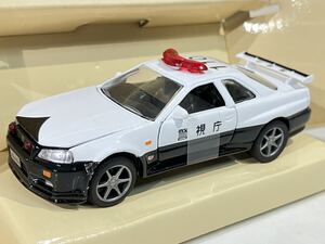 ダイヤペット■DK-3010 高速パトカー 日産スカイライン GT-R R34 1/43■箱あり