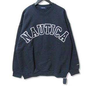 未使用 NAUTICA ノーティカ スウェット 223-1248 Sweatshirt ロゴ ネイビー XL タグ付き 27105294