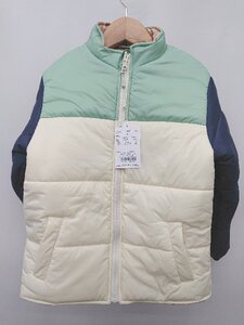 ◇ ◎ ●未使用● apres les cours キッズ リバーシブル 長袖 ブルゾン サイズ130 ネイビー ベージュ 女の子 男の子 P