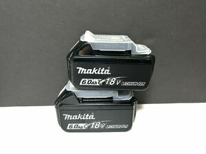 2個 純正 動作品 マキタ Makita Li-ion バッテリー BL1860B 6.0Ah 18V 雪マーク 雪印 インパクト # BL1860 BL1460 42 検索ワード 美品