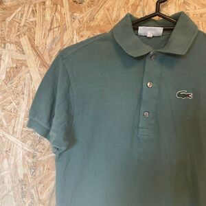 [KWT4344] LACOSTE ポロシャツ レディース ダークグリーン 4０ ポス