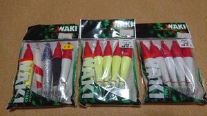 WAKI 浮スッテ 4号 3号 15本セット (15個) 新品 未使用品2 脇漁具製作所 脇 イカメタル オモリグ スッテ ドロッパー 浮きスッテ 夜焚き