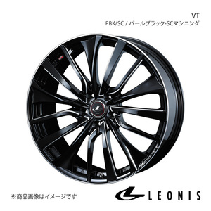 LEONIS/VT RVR GA3W/GA4W アルミホイール1本【19×8.0J 5-114.3 INSET43 PBK/SC(パールブラック/SCマシニング)】0036377