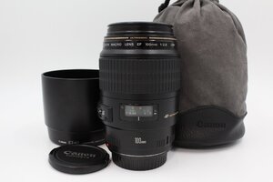 ＜＜ポーチ&フード付き！！＞＞【美品】CANON キヤノン 単焦点マクロレンズ EF100mm F2.8 マクロ USM フルサイズ対応 #LE2024723