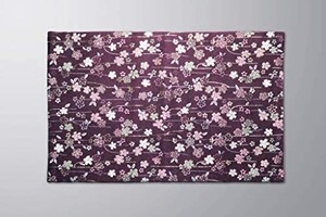 経机掛 さくら柄 経机マット 経机敷 防炎加工 高級金襴敷物 新品 ２５号 ３８cm×６０cm (25号 紫)