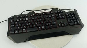 簡易動作チェック済み 中古 Lenovo Legion K200 バックライト・ゲーミング・キーボード USB デスクトップ用 パソコン レノボ N022706