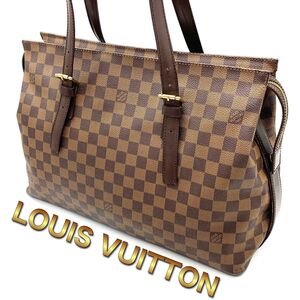 LOUIS VUITTON ルイヴィトン ダミエ エベヌ チェルシー トートバッグ ブラウン ショルダーバック　I87